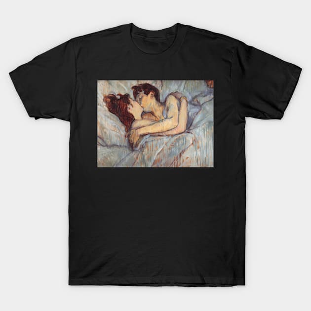 Henri De Toulouse Lautrec - In Bed The Kiss 1892 T-Shirt by jandesky